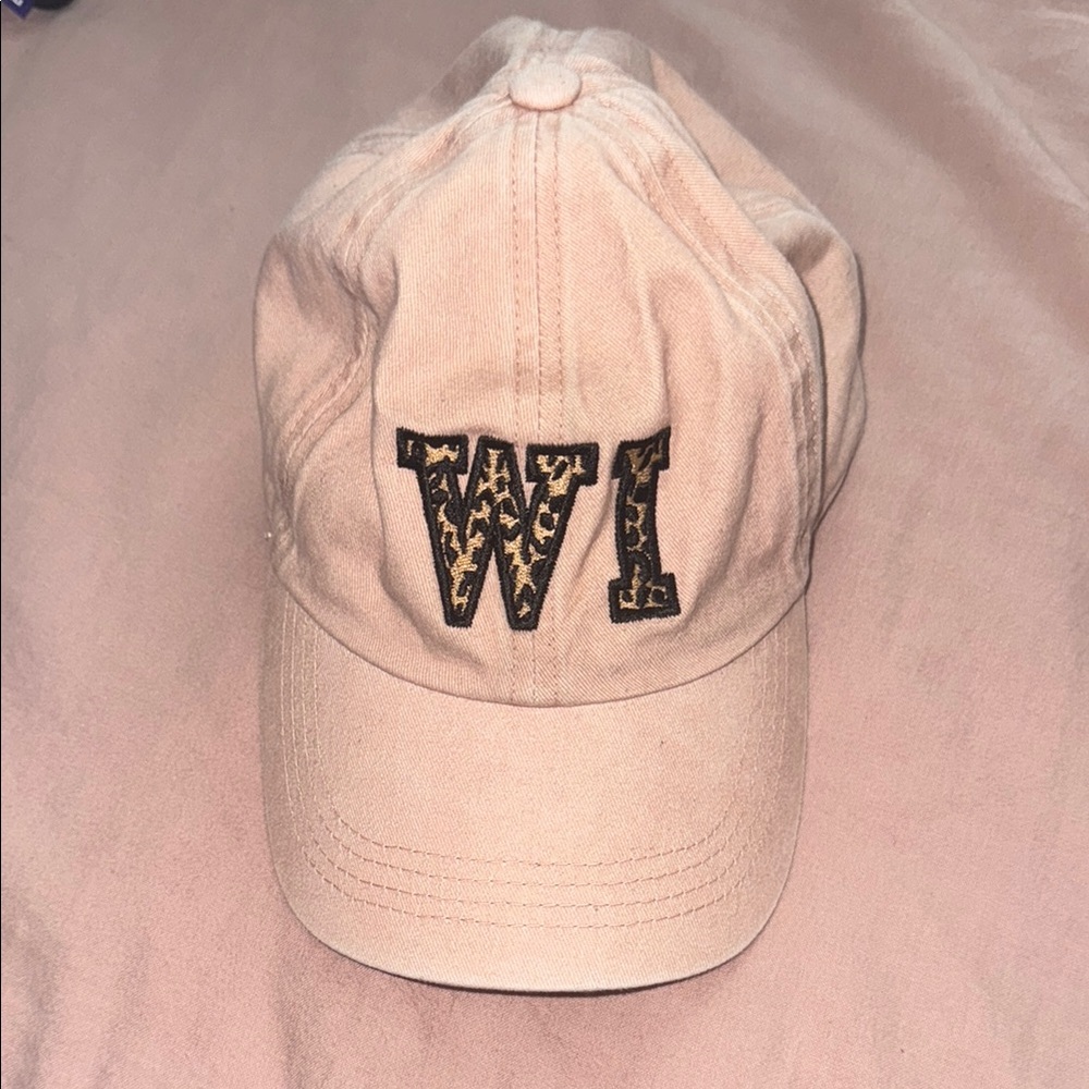 WI Embroidered Pink Hat